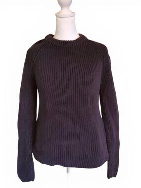 Quince Black Knit Organic Cotton Sweater Woman's Size Small